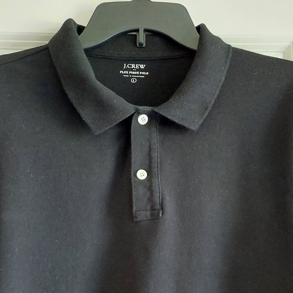 J Crew Men's Black Polo Short Sleeve Shirt Size L - Picture 3 of 7